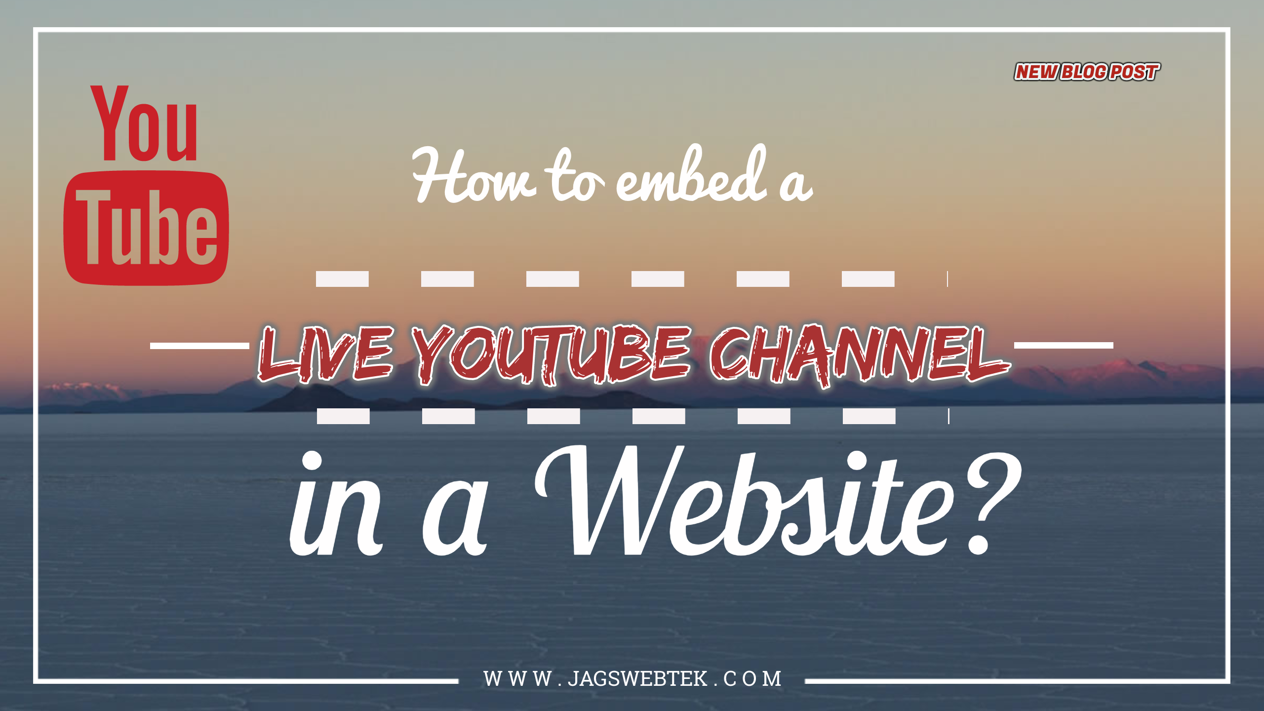 How to embed a live Youtube Channel in a Website
